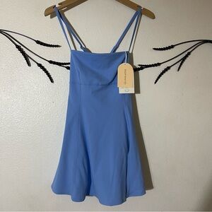 Gorgeous Blue Strappy Mini Dress